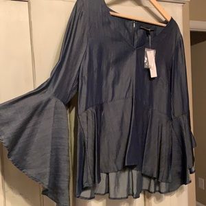 NWT White House Black Market Denim Blouse